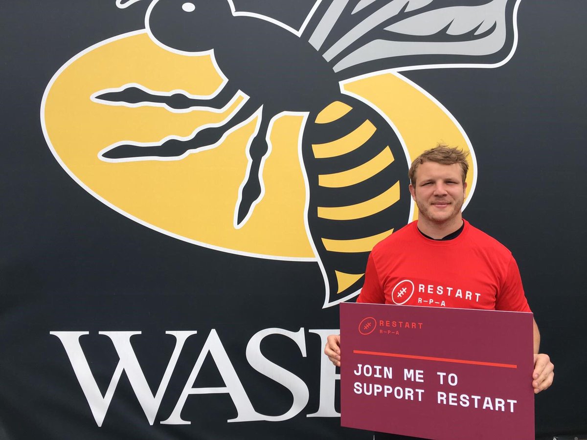 RestartRugby's tweet photo. Thanks to @joe_launch for supporting @restartrugby as a #RestartWeekendAmbassador 🔴⚪️
🗣“Restart provides a lifeline to players during their darkest times.”
Support us by bidding in our online auction before it closes at midnight TONIGHT 🔜⏱ https://t.co/u811V9uwKr https://t.co/7ocoV581yB