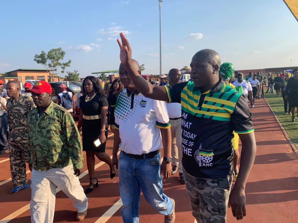 ANCLimpopo's tweet photo. ANC ON THE CAMPAIGN TRAIL 

About Today
ANC Provincial Secretary #Soviet Lekganyane with Waterberg regional leaders joined thousands of #ANCMembers and Supporters at the Moses Monanyane Stadium in Shongoane 3, for a Siyanqoba Rally in Lephalale 

Let’s #GrowSouthAfrica Together. https://t.co/BzkIO4aYvF
