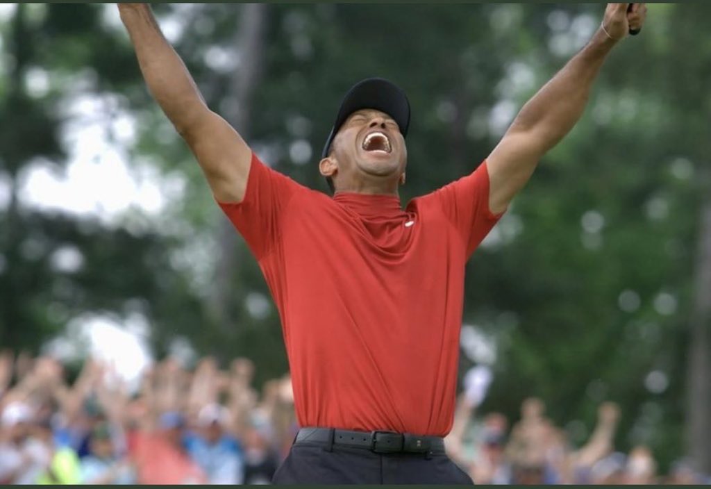 He’s back! Quite possibly the greatest comeback in the history of sports #TigerWoods