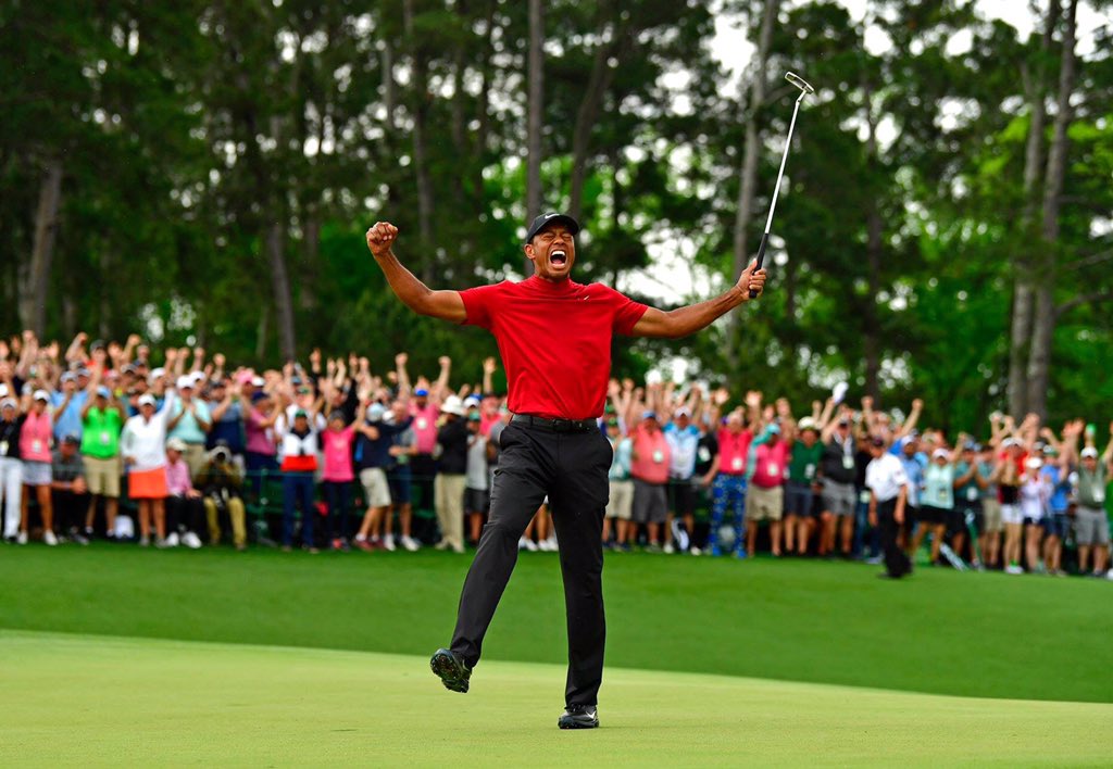 The return to Glory .....Well Done #Tiger #Augustamasters