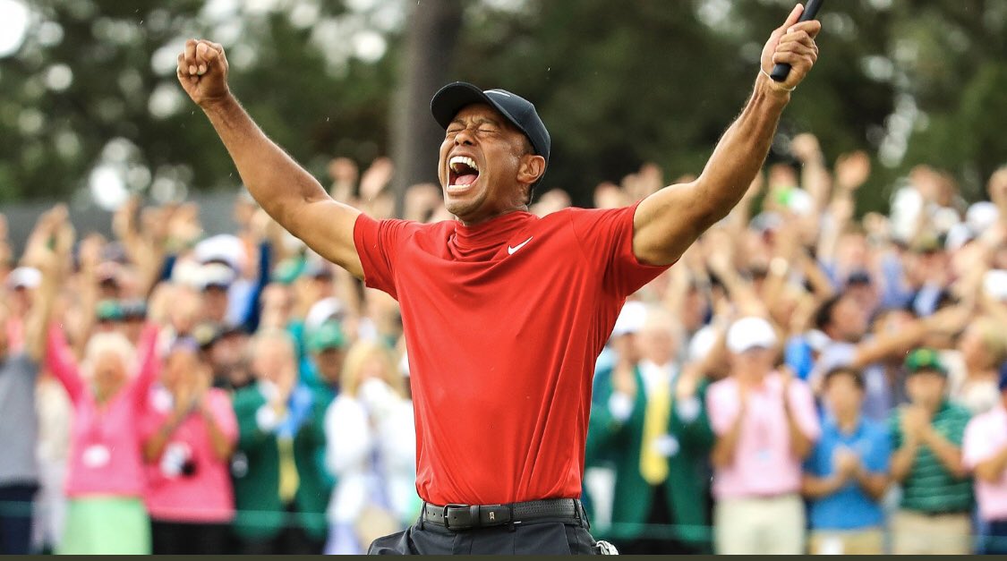 AG_Machynys's tweet photo. The best ever. 
🐯 woods. 
5 Green Jackets 💥💥💥
@TigerWoods 
#golf 
#champion https://t.co/6Zw7XUHpcT