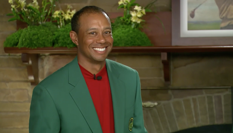 SportsCenter's tweet photo. 5,117 days since his last win at Augusta.

Today, for the 5th time in his career, Tiger is back in a green jacket. https://t.co/xGERMs5N9I