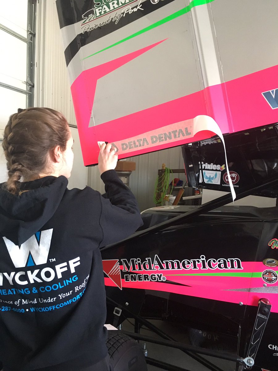 McKennaHaase's tweet photo. Putting on some finishing touches. Welcome back @wyckoffs @MidAm_EnergyCo and welcome on board @DeltaDentalIA @gabus_ford @toyotadm @KiaofDesMoines https://t.co/AfSWkwCfal