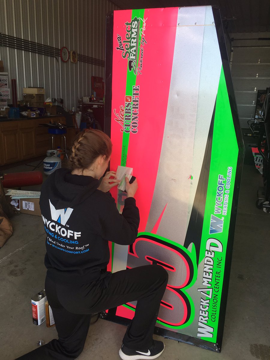 McKennaHaase's tweet photo. Putting on some finishing touches. Welcome back @wyckoffs @MidAm_EnergyCo and welcome on board @DeltaDentalIA @gabus_ford @toyotadm @KiaofDesMoines https://t.co/AfSWkwCfal