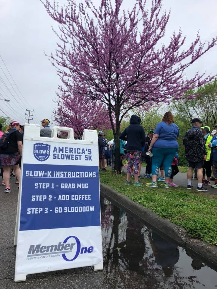 brendas_outside's tweet photo. Best race evah! 😍☕️💕🏃♀️@BRM26pt2 #brm26pt2 #RunBlueRidge #slowk #recovery #walk #coffee #coffeetogo #donuts #goslow. #SlowDown #stopandsmelltheflowers https://t.co/eUUHHS6FqO