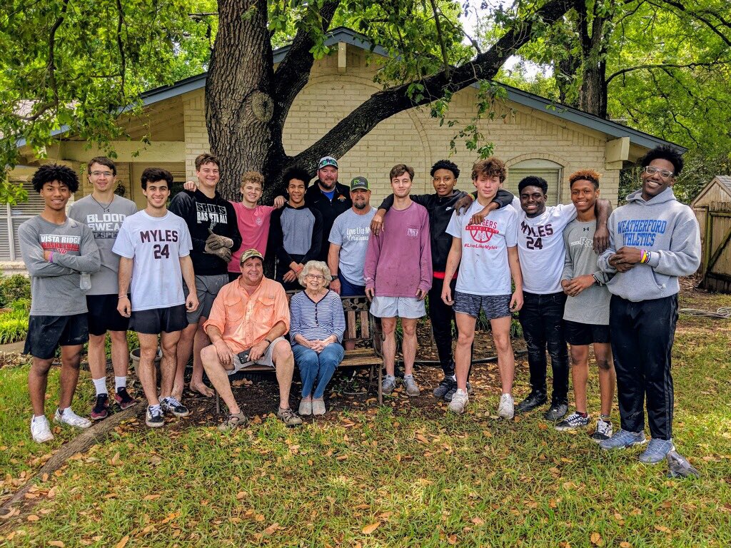 Not a better way to #LLM than to help out someone in need by re-sodding their yard.  <a href="/grantmoyer_3/">Grant Moyer</a> Very honored to coach these young men who are rebuilding and defining the culture of the Vista Ridge boys basketball program!!
