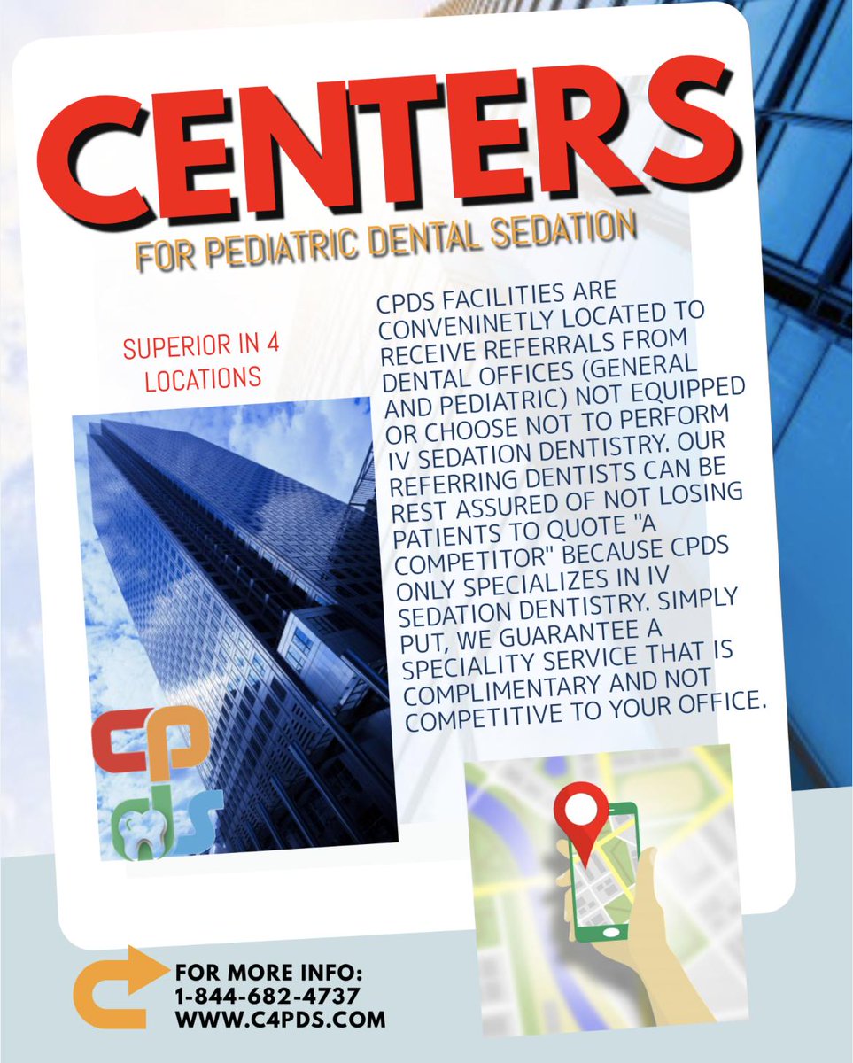 CSedation's tweet image. Contact us today for more information 😄

c4pds.com
#centerspediatricdentalsedation #dentalsedation #ivsedation #location #localbusiness #contacttoday #pediatricdentist #oralhealth #kidssmile
