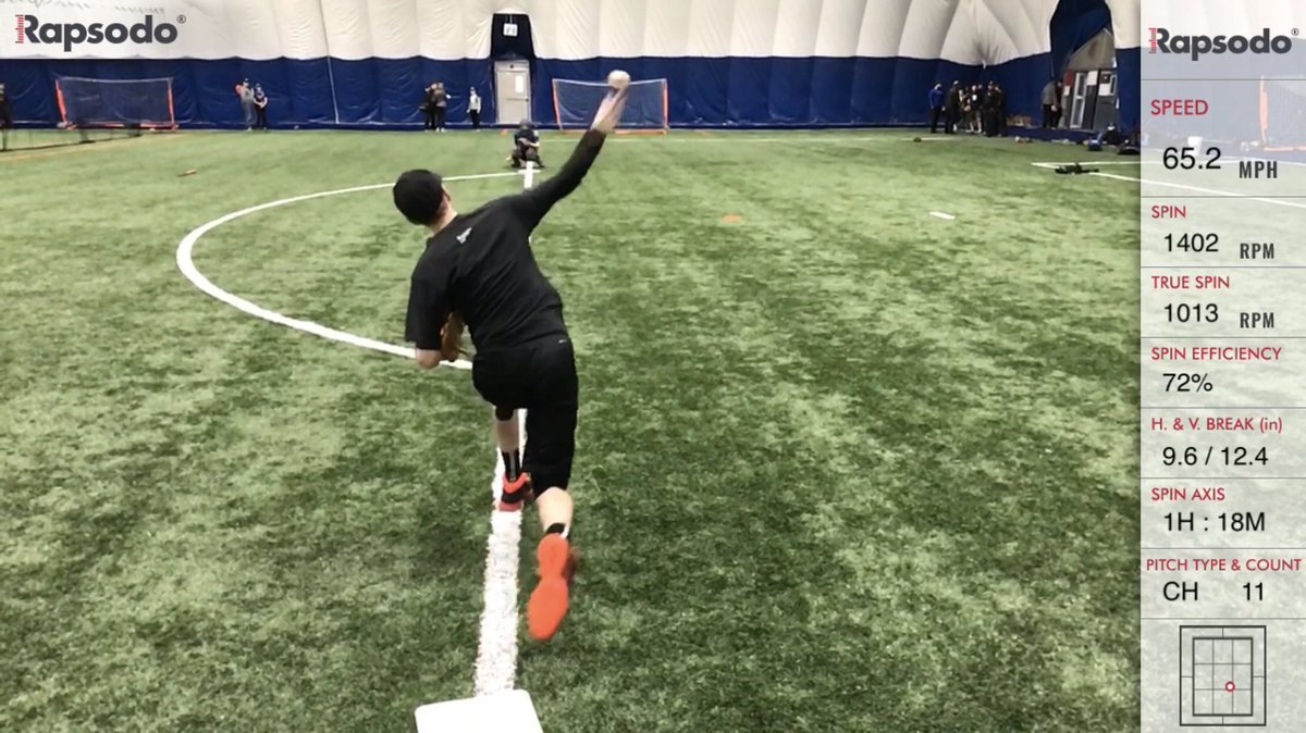 BaseballTechAt1's tweet photo. @dartmouthjunz @alex_negus throwing his changeup with @rapsodo @BaseballTechAt1 https://t.co/y2sV8DRPe8