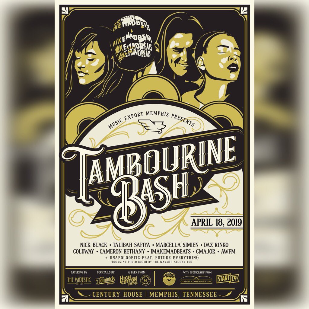 Tambourine Bash details from Music Export Memphis Founder Elizabeth Cawein comin’ up on Memphis Made @ROCK1027MEMPHIS  8p cst! Stream: Rock1027.com