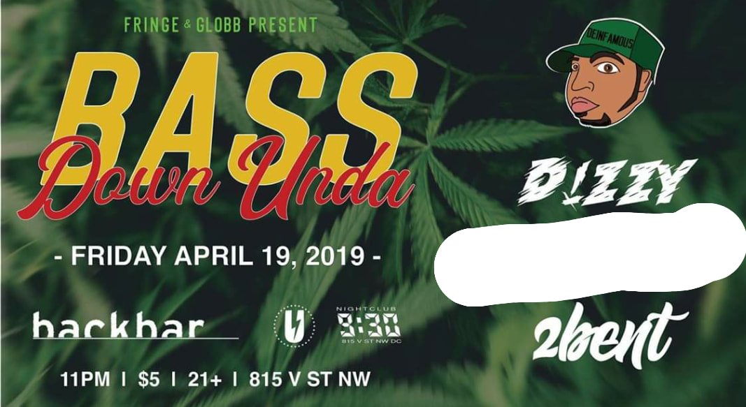 backbardc's tweet image. [FRIDAY, 4/19] Bass Down Unda: 4/19 Special | @Dizzygotdubz, 2Bent (aka @djglobb &amp;amp; @FringeDnB) [$5 | 11 PM | 21+]