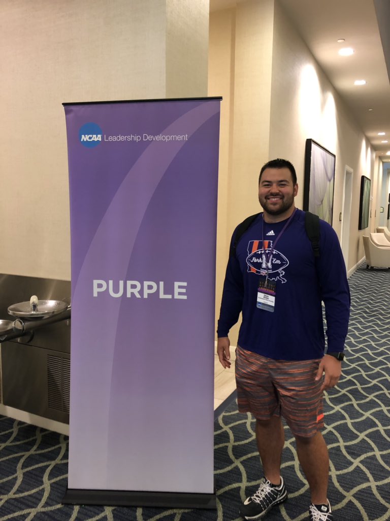 BEEFZirky's tweet photo. What an astonishing and knowledgeable experience at the NCAA Leadership Forum! So thankful to be able to represent the @SouthlandSports with @AubreeDillon. Words cannot describe how incredible this was. #NSU😈 #SALF2019 #PurpleReign https://t.co/XbyuTZOSKH