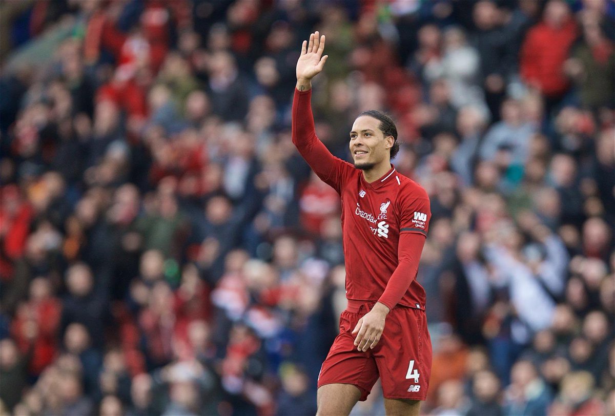 VirgilvDijk's tweet photo. What an atmosphere at Anfield 🔥 Another big performance and big result. Now all eyes back on Porto 💪 #YNWA https://t.co/Phurml35qu