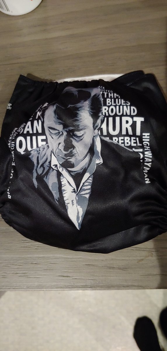 _kylakat's tweet photo. Speaking of cloth diapers, I just got two ones! Johnny Cash and Nirvana. I cannot wait to get these washed and on my boy! 😍🤘🏼 #ClothAllThrBabies #FluffMail https://t.co/l6uqLVgAHg