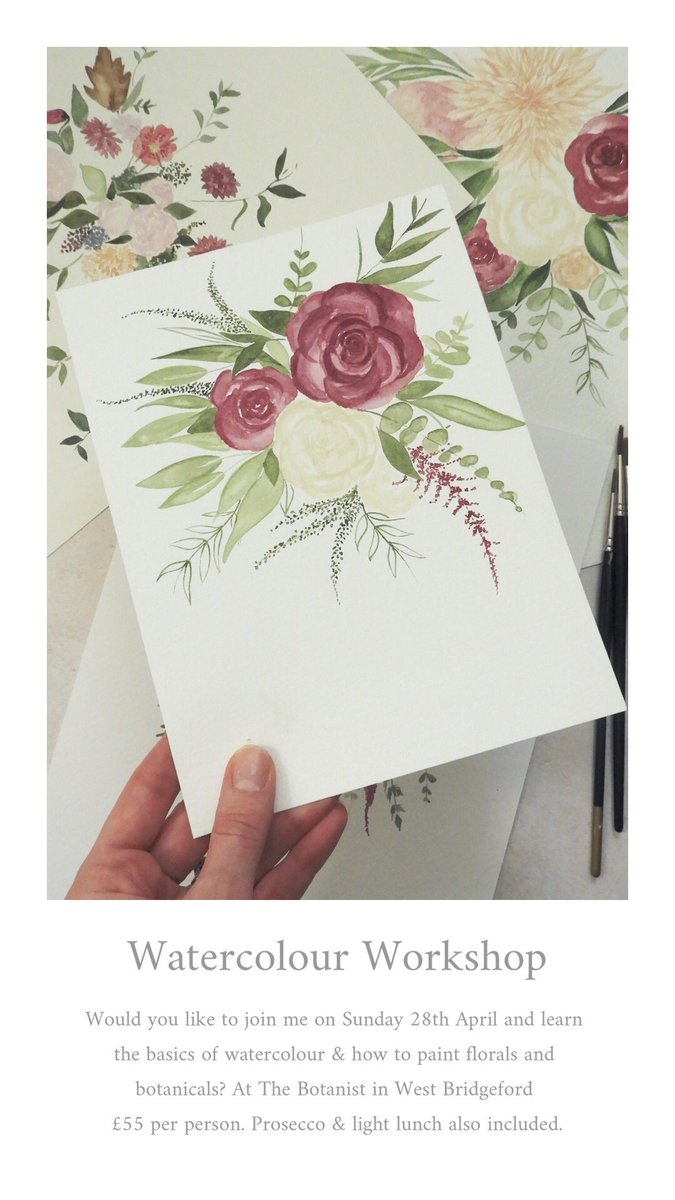 Would you like to join me at my next watercolour workshop in Nottingham? Sunday 28th April, 1-5pm. #nottinghamworkshop #watercolourworkshop #thingsinnotts