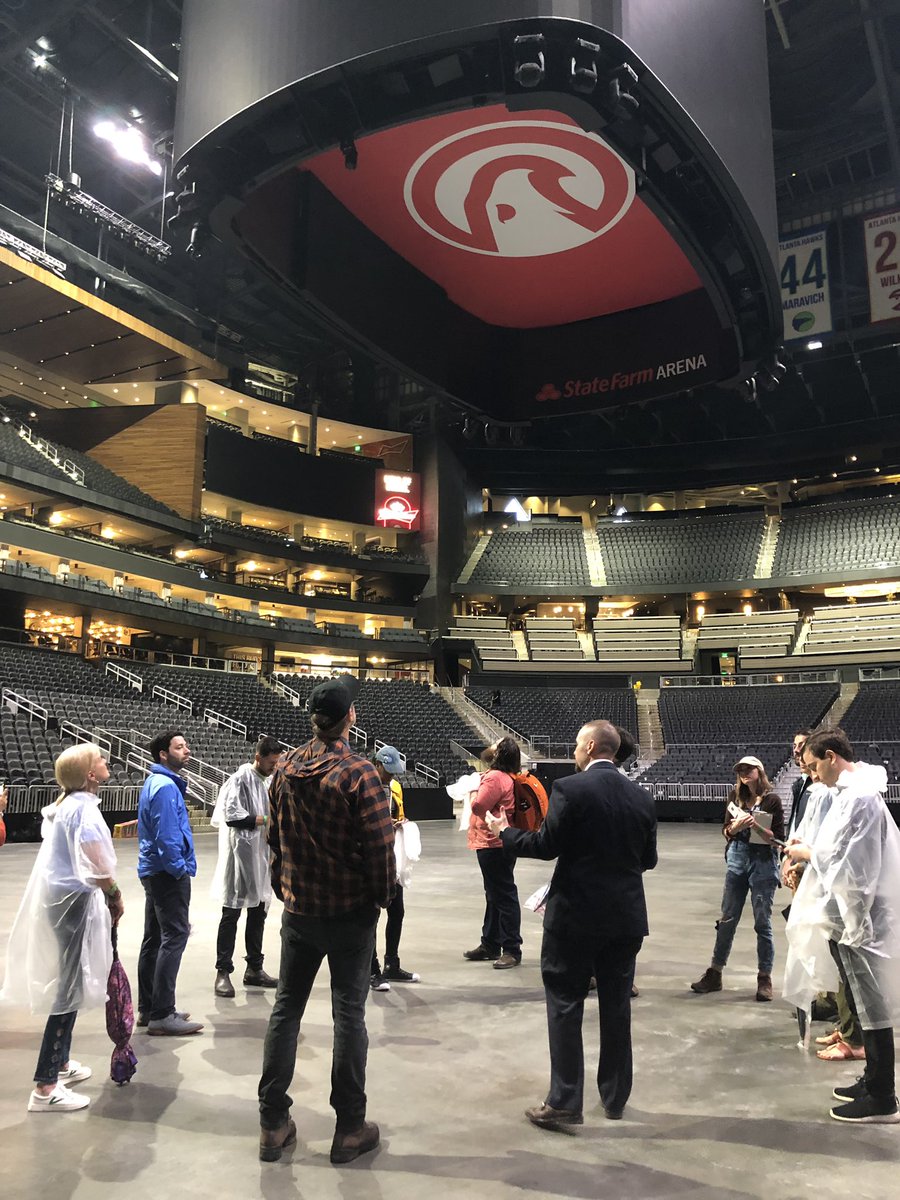 ATLResilience's tweet photo. @CityofAtlanta is lucky to have so many major #sustainability leaders @StateFarmArena, @MBStadium, + @GWCC_ATL. At #AGLanta2019 we toured these facilities who support an equitable, local food system from food repurposing + #UrbanAg to beekeeping + composting. #OneAtlanta #AGLanta https://t.co/RjJcRi5skE