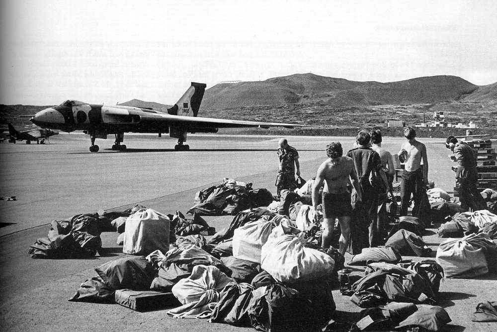 Cargo planes were arriving at a rate of 8 per day, and stores were poorly labeled in the hurry to get them south. As a result, D Squadron 22 SAS helped themselves to special ammunition and weapons belonging to 3 Commando Brigade, which they thought was just lying around.