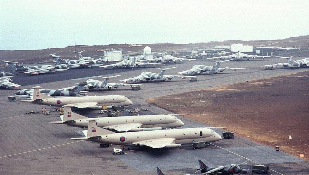 As ships started to arrive, Ascension was used to move supplies between ships and from the airfield to ships.Air transport to and from Ascension was provided by VC-10, C-130’s and even a number of ex-RAF Belfast’s chartered from Heavy Lift Cargo Airlines.