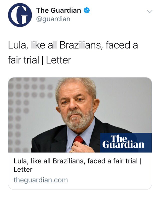 The  @guardian reverts to script with the 4th letter from Brazil's Ambassador to the UK that it has published since the 2016 coup.  http://www.brasilwire.com/the-strange-case-of-the-guardian-brasil/