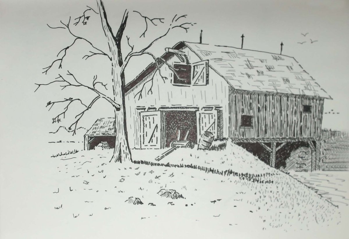 Everett Cossaboon On Twitter Drawing No 319 Old Barn Pen