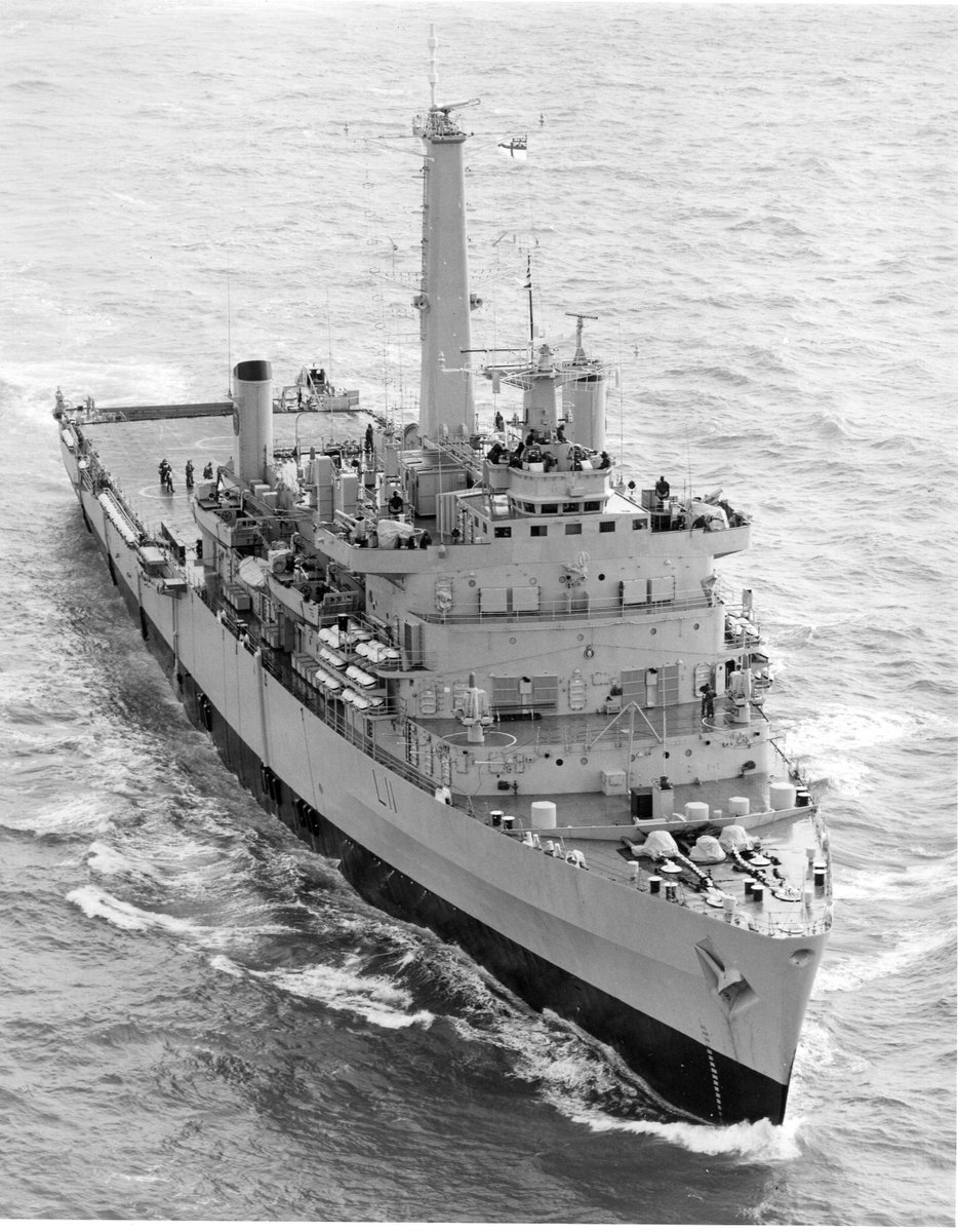 She announces "HMS Intrepid is being recommissioned for operational service. She will significantly add to the amphibious capability of the task force now entering the South Atlantic, which already contains her sister ship HMS Fearless".