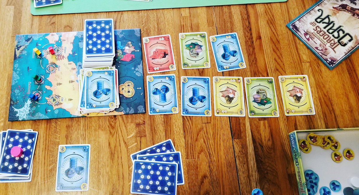 GamersGoldfinch's tweet photo. Traders of Osaka by Susumu Kawaski published by z-man games. Great little euro. #eurogames #susumukawasaki #tradersofosaka #japan #osaka #andrewpaulkerr #photography #cardgames #zulusboardgamecafe #washingtonstate #bothell https://t.co/XtATkEfZRb