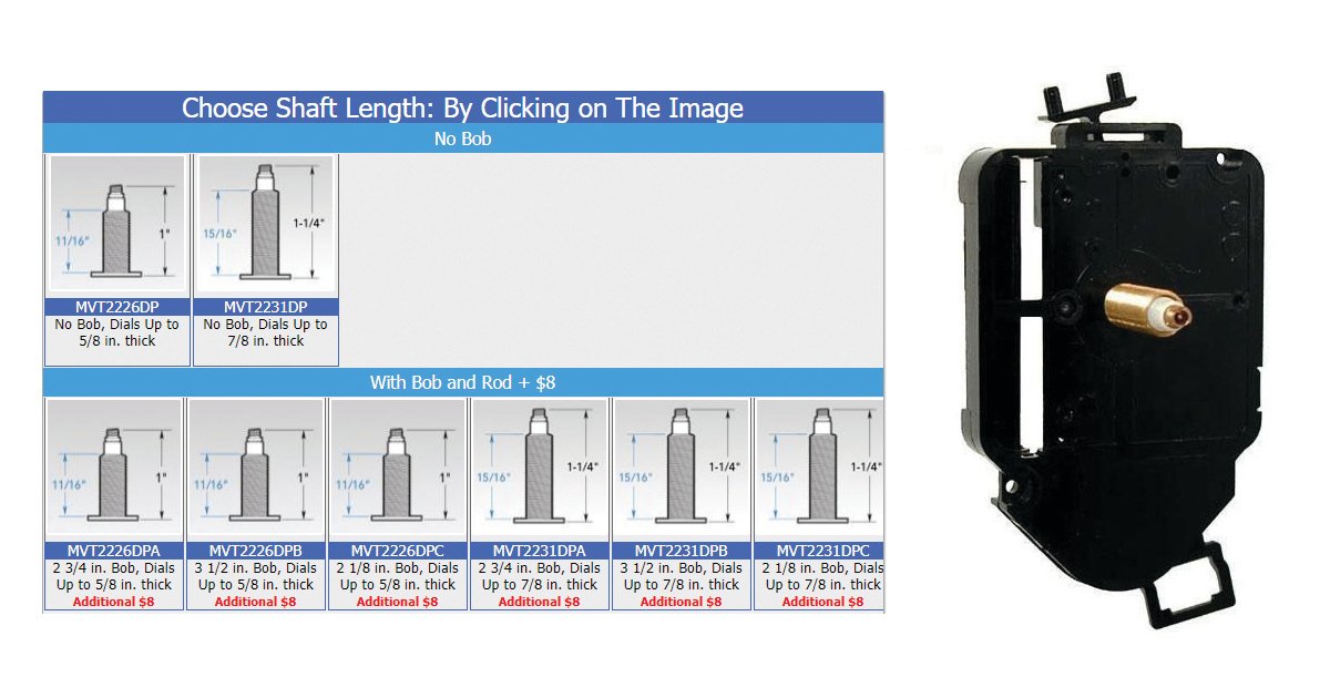 ClockPartsCom's tweet image. Our Dual Pendulum Movements are unique #ClockMovements that can really stretch the limits of your creativity! FREE CHOICE of over 40 pairs of hour and minute hands is included. View our selection at clockparts.com/dual-pendulum-… #PendulumClocks #Clocks #ClockMakingParts