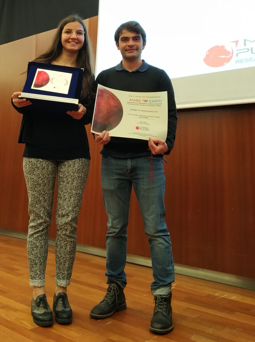 marsplanettech's tweet photo. The winner of the Mars To Earth Award 2019 is the team of the Polytechnic of Milan with the project REDSTORM: A Multiplayer Mars Simulation with wearable unit for live physical data display. https://t.co/UP62l03qUT