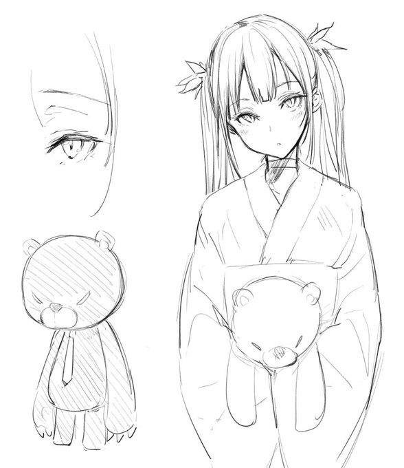 ラクガキ詰め。
最近どうもJKキャラがママ等身につられがちだから制御しないと・・
模写の影響もあるかな。 