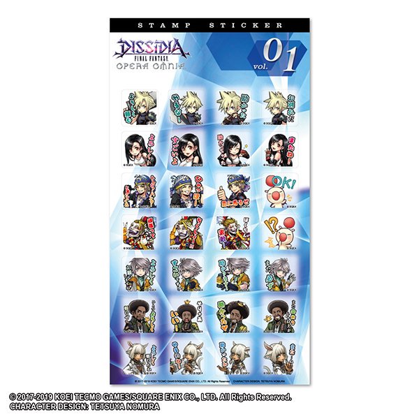 DISSIDIA FINAL FANTASY OPERA OMNIA スタンプステッカー Vol.1／Vol.2