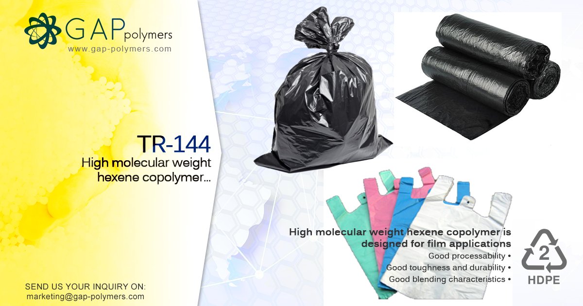GPolymers's tweet photo. High molecular weight hexene copolymer is
designed for film applications... https://t.co/Eukef8mEKr https://t.co/uECopICtpq
