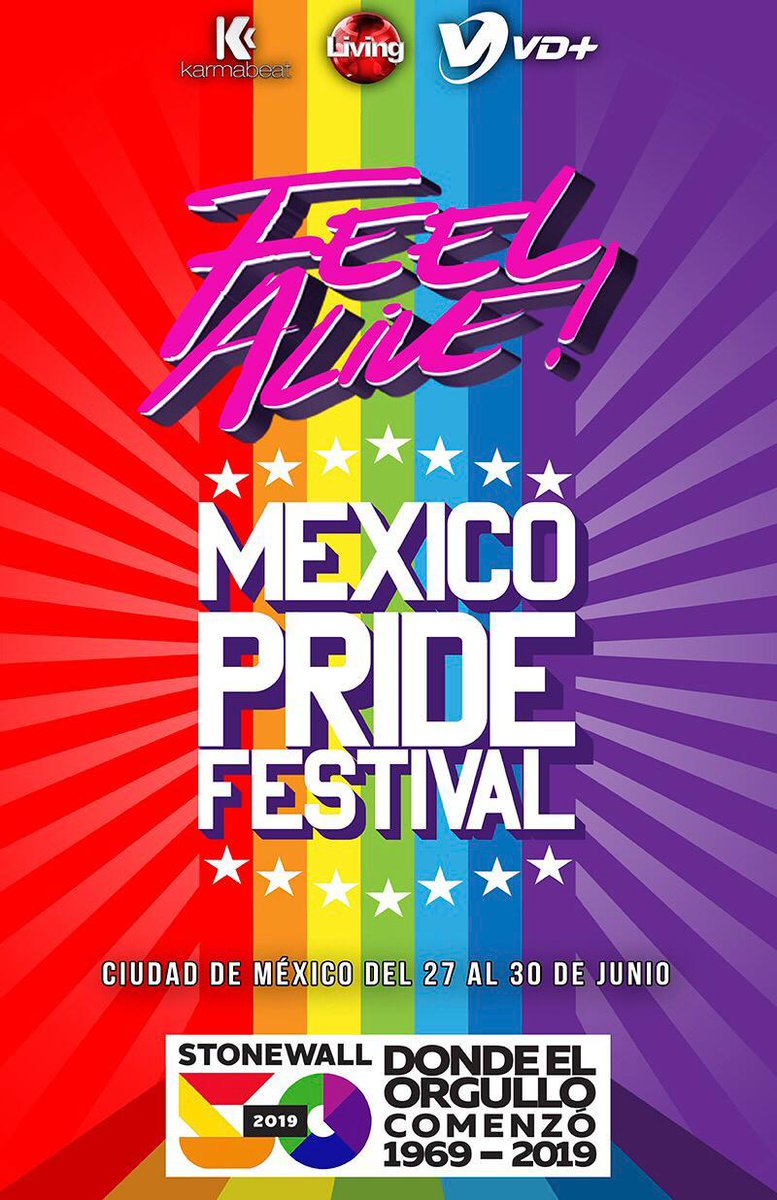 itseddiebiitch_'s tweet photo. Celebramos 50 años levantando la voz con Orgullo...!!!

🏳‍🌈Mexico Pride Festival🏳‍🌈
Del 27 al 30 de junio #CDMX

#FeelAlive #Stonewall #Living #Karmabeat #Vdmas https://t.co/m2Kp0vYVbN