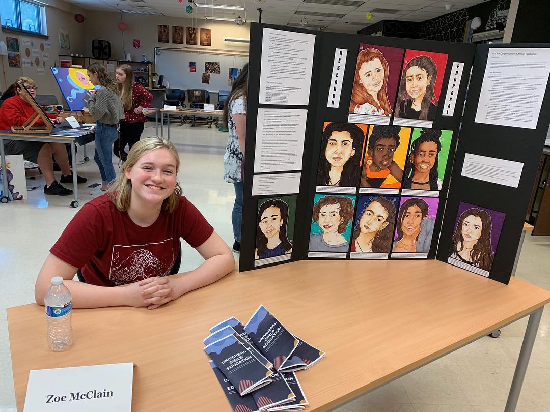 RumbleComics's tweet image. Zoe McClain, 15, made a series of portraits of "girls who are making a difference" to promote the @MalalaFund and girls' education -- I can't say how honored I am to be included! See more here instagram.com/kzoobaby/ and please consider making a donation!