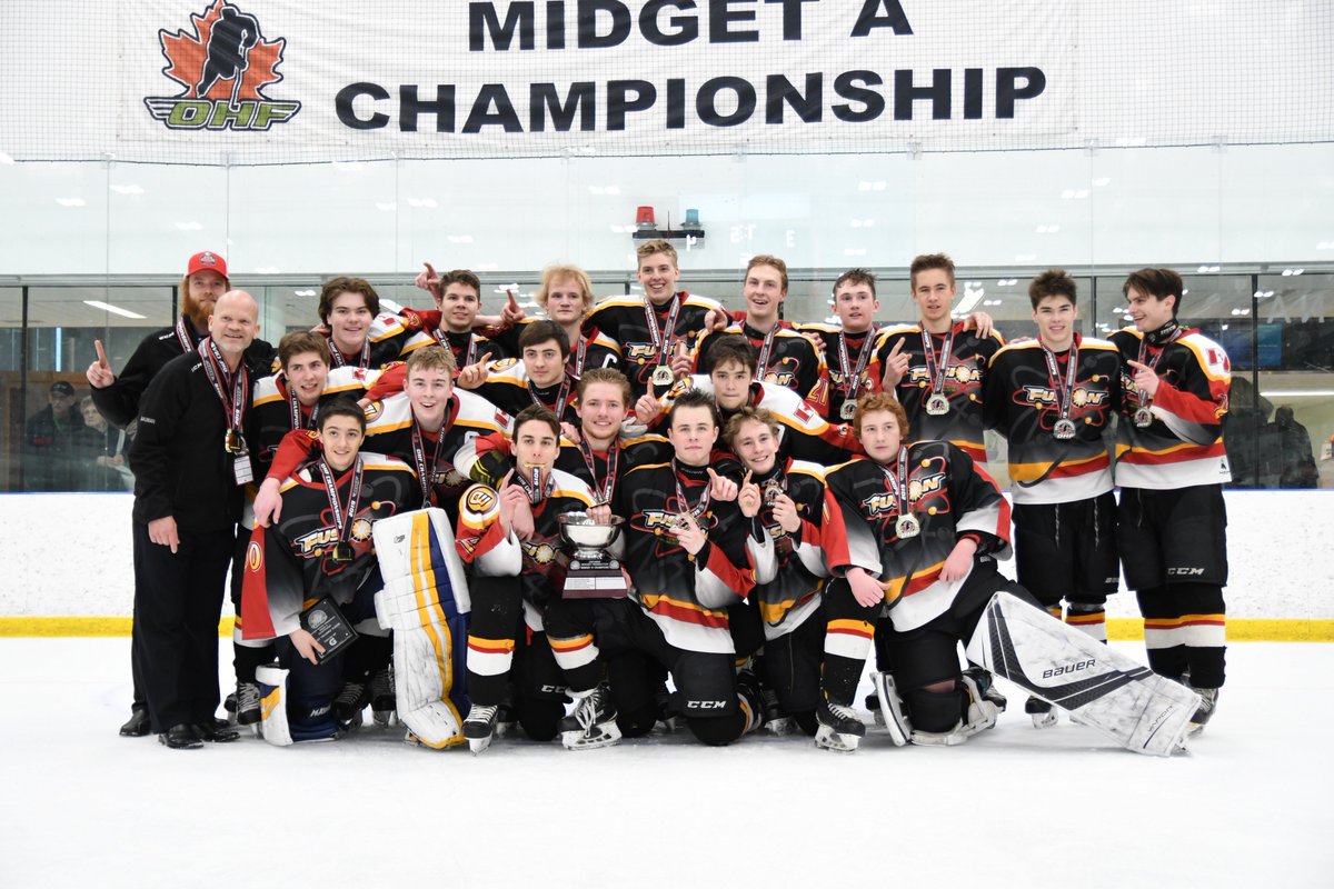 OHFChamps's tweet photo. 🥇 #MidgetA Congratulations to the 2019 Midget A OHF Champion the Centre Wellington Fusion!!!

#OHFChamps19 https://t.co/urOHFXYHst