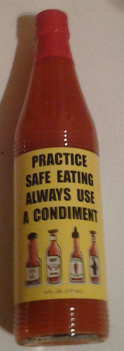 Funniest hot sauce bottle label.