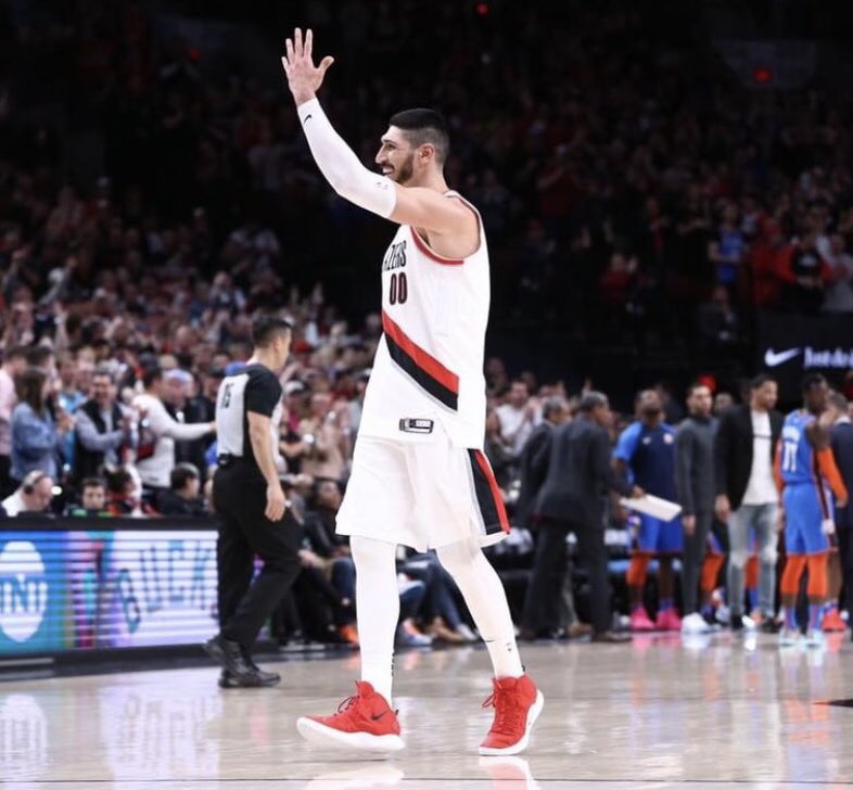 EnesFreedom's tweet photo. Great team win today! 
But feeling sorry for all NBA fans in Turkey as they can’t watch any #NBAPlayoffs games that I’m playing in.
#DictatorErdogan government censors even the most loved games on the planet! @NBA 🤦🏻‍♂️ 
#RipCity https://t.co/B2erpanvJP