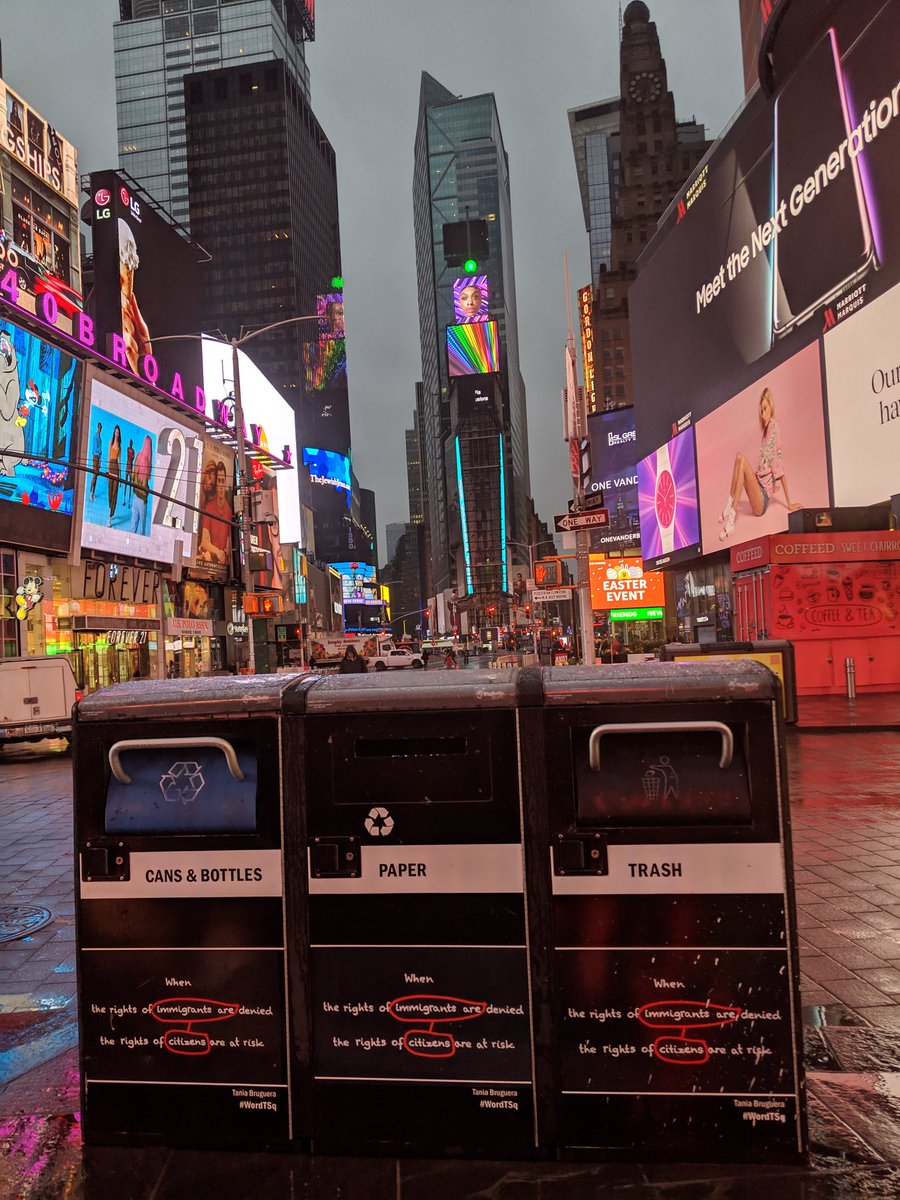 ManeeshJuneja's tweet photo. I popped into NYC for a sunrise walk on Saturday morning. Interesting to see art around Times Square in the least suspecting places that makes you stop and think #wordtsq @TSqArts https://t.co/QoZEDDIpYP