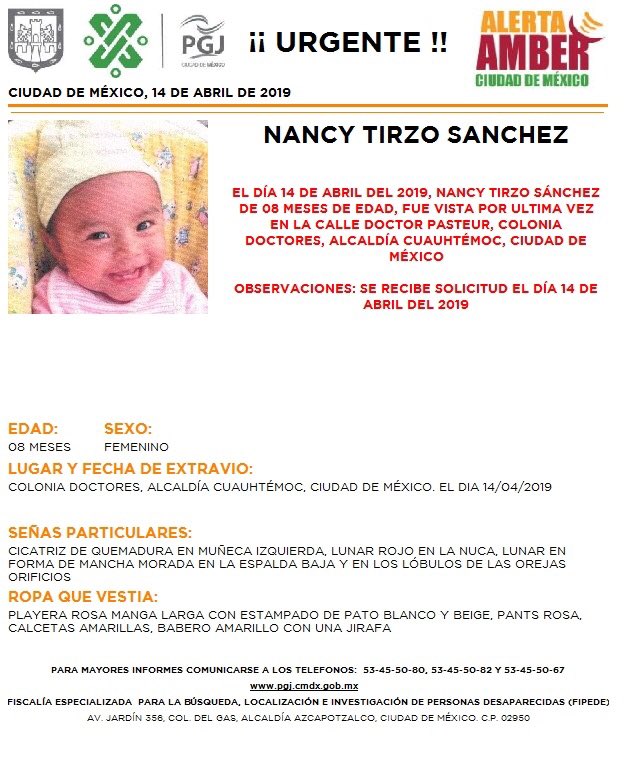 MrElDiablo8's tweet photo. Amigos necesito de sus RT’s ayudemos a que esta pequeña regrese a casa

Ella es Nancy, tiene 8 meses, esta tarde una mujer se ofreció a cuidarla en el Hosp.General, mientras q sus familiares, ambos menores de edad, entraron al baño, al salir ya no estaba ni la mujer ni la pequeña https://t.co/WdsENNVfS0