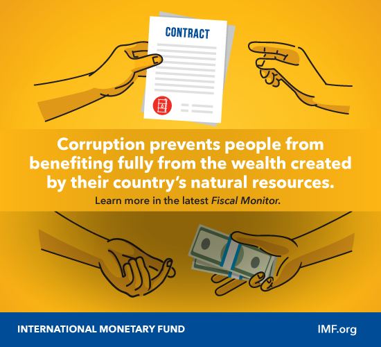 IMFNews's tweet photo. The sharing of natural resources wealth is undermined by #corruption. #FiscalMonitor https://t.co/KCZS3eeF4c https://t.co/E4ut44BS1S