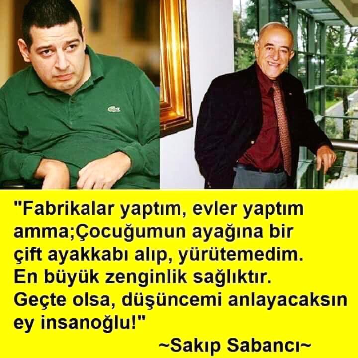 En büyük zenginlik SAĞLIKTIR.