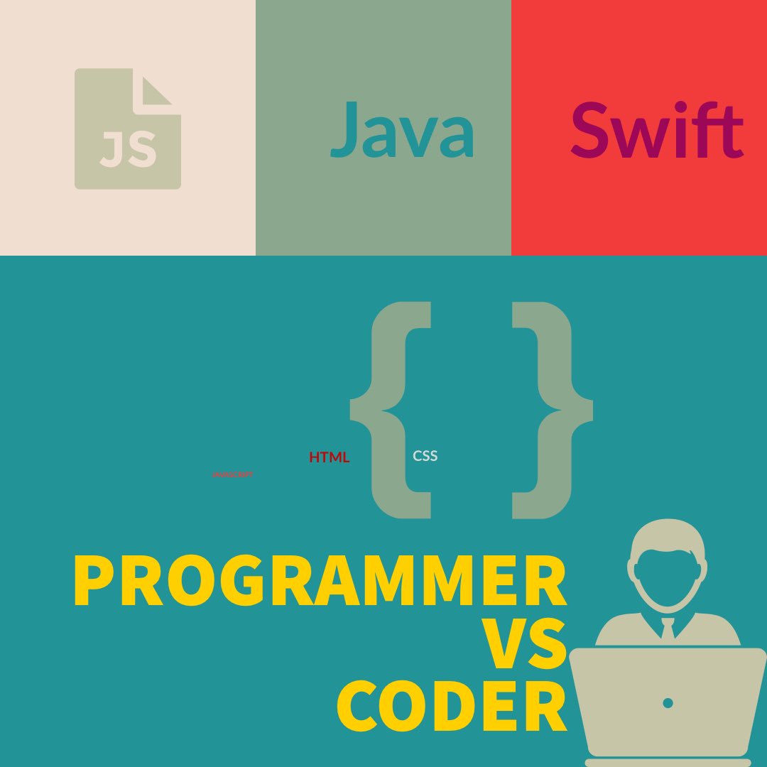 programmingtip1's tweet image. Programmer vs Coder | What’s the difference?