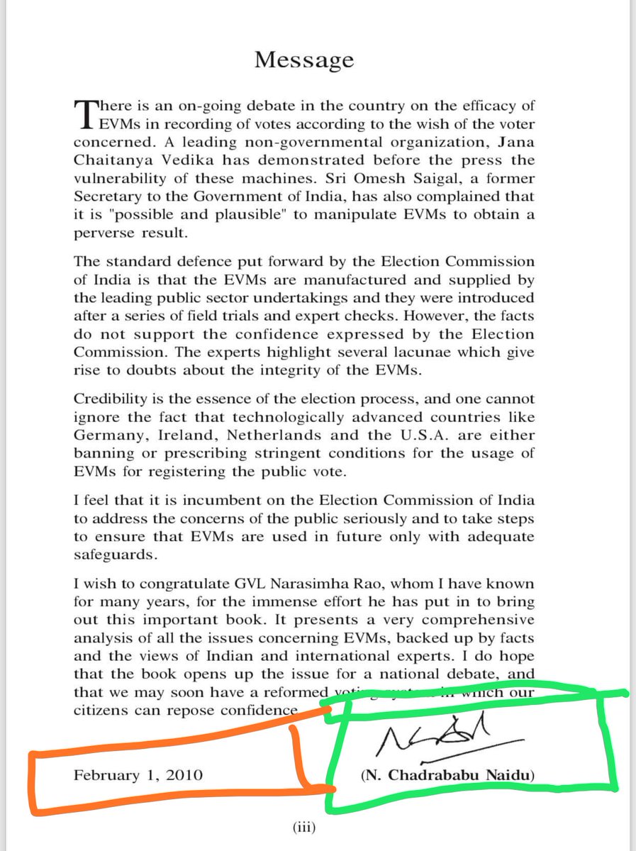 hopekolli_babu's tweet photo. @GVLNRAO  నీ స్వా హస్త  ప్రయోగం తో వచ్చిన పుత్తకం.

 2010 లో బాబు దగ్గరకు వచ్చి చెప్పిన మాట మరిచవ  కమల పుష్పెంద్రా. 

బాబు అప్పుడు ఇప్పుడు ఎల్లప్పుడూ ఒకేమాట మీద ఉన్నాడు. Evm లు సురక్షితం కాదు అని. 

నీ లాగ మాట మార్చల
#ModiMadeDisaster
#ModiNeverAgain https://t.co/QmRDkVLPhd