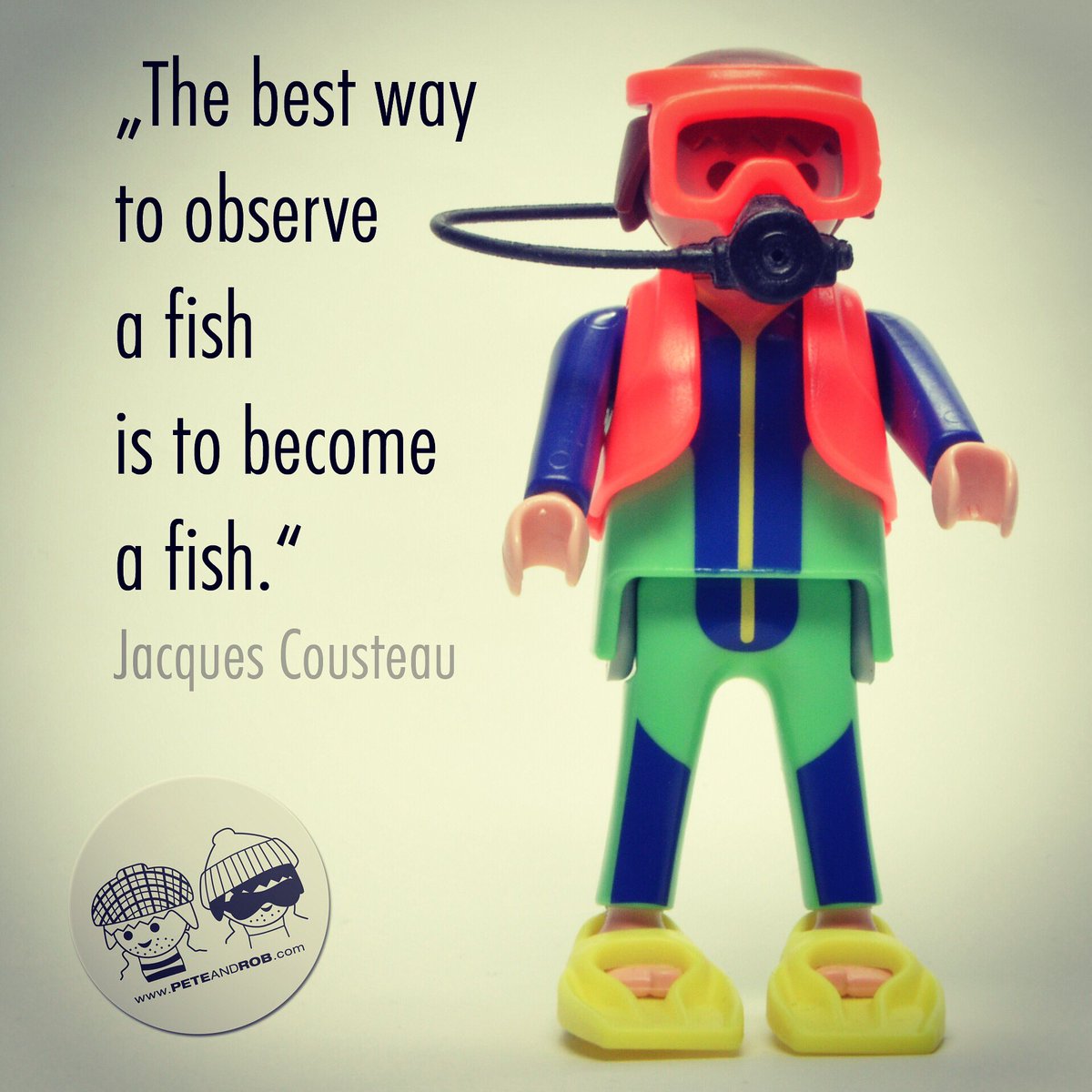 PeteAndRob's tweet photo. „The best way to observe a fish is to become a fish.“ - Jacques Cousteau
...
#playmobil #diver #frogman #playmobil5537 #playmobilfigures #series7 #myplaymobilproject #playclicks #playmomania #playmobilfans #playmobilworld #playmobillovers #playmobilfan #jacquescousteau https://t.co/58ATAARxHL