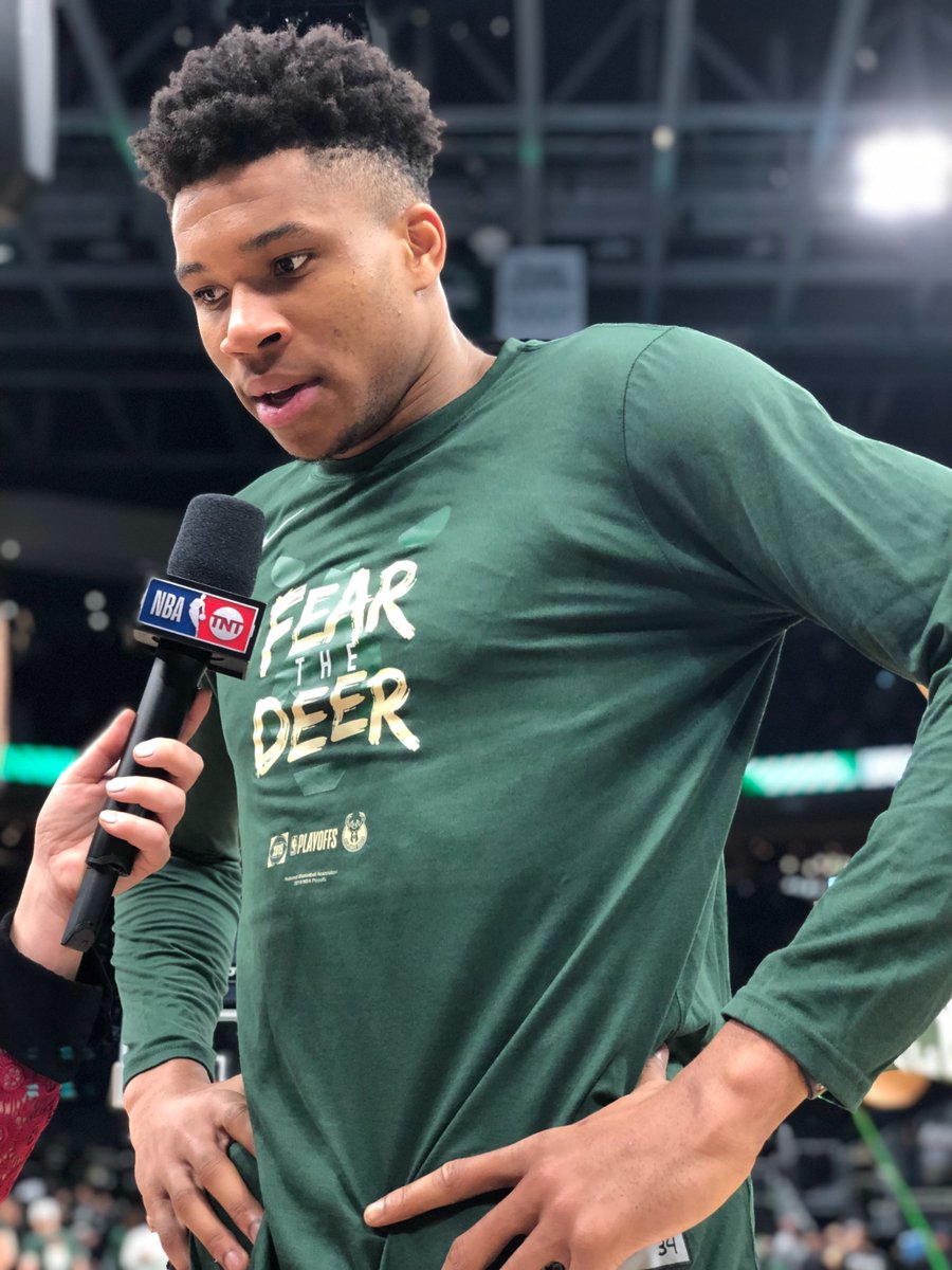 NBA's tweet photo. 24 PTS
17 REB
MIL leads 1-0
#FearTheDeer https://t.co/oSn1rGiQU5