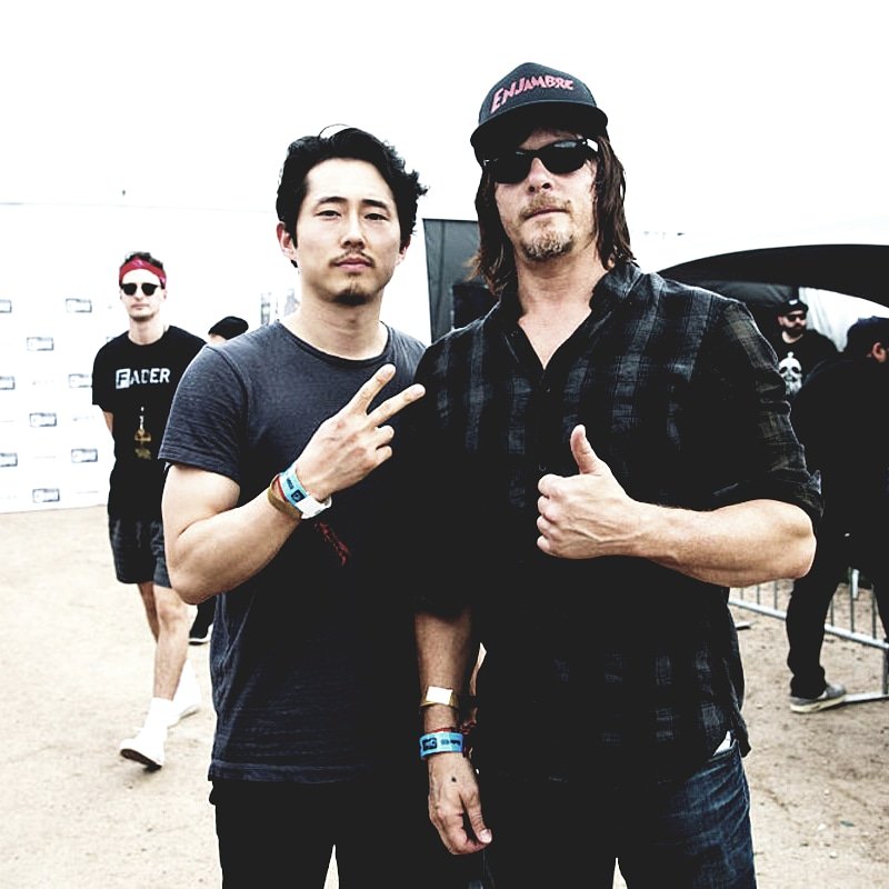 Hello ❤😍 #thewalkingdead #normanreedus #stevenyeun #daryldixon #glennrhee #ridewithnormanreedusamc #twd #twdfamily #twdworld