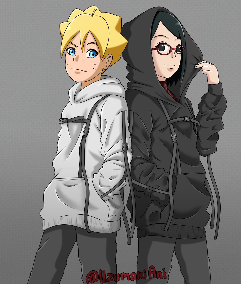 (2019) I just wanna see my babies in this precious jacket #BoruSara #Naruto #...