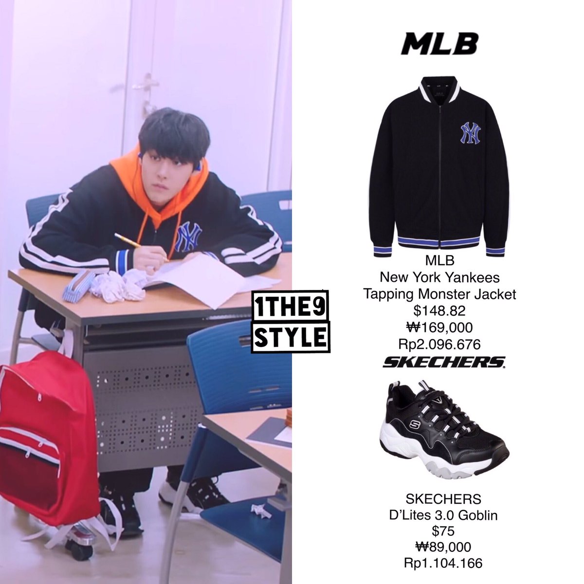 wishiingstars's tweet photo. Yoo Yongha wearing #MLB New York Yankees Tapping Monster Jacket & #SKECHERS D’Lites 3.0 Goblin
📷: 1THE9 MV
#1THE9Style_Yongha #YonghaStyle #Yongha #YooYongha #용하 #유용하 #원더나인 #1THE9 #1THE9style #OUIentertainment https://t.co/tsVBHtFa4b