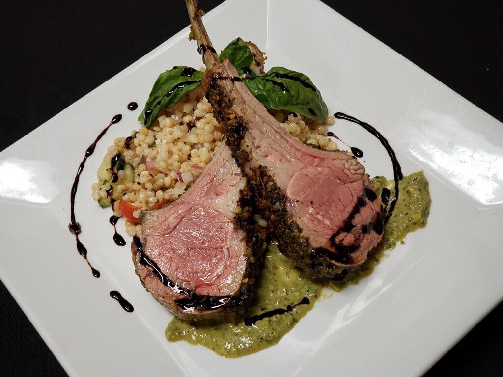 riveroaksedmond's tweet photo. Capped off last night’s Chef’s Dinner with Lamb Chops and Fig &amp; Mascarpone Gelato! 😋 #Riveroaksgolf #5coursedinner #FoodiesinEdmond #Foodies #chefsdinner https://t.co/i8UeTY9tIb