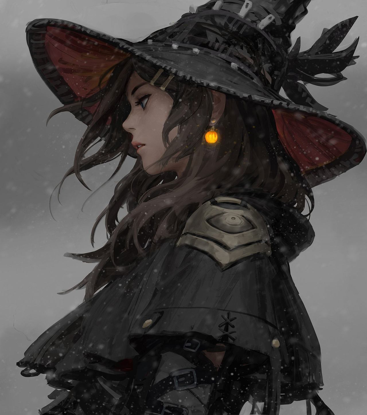 Premium Photo  Portrait anime fantasy girl witch digital art