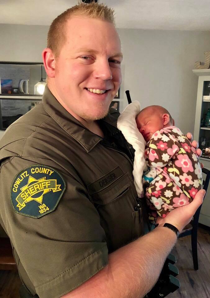 keaton_thomas's tweet image. DeRosier&apos;s wife, Katie, sent me this photo. She said &quot;Justin was one of a kind&quot; and &quot;he was loved by many.&quot; DeRosier is pictured with their young daughter, Lilly. #LiveOnK2