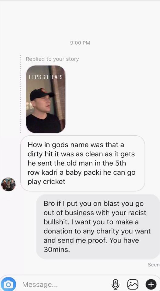 SandyLuria's tweet photo. lmfaooo sean avery owning racists on instagram https://t.co/8KeJDrNwBX